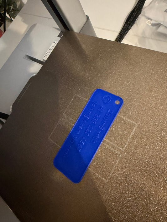 Custom reiskoffer tag